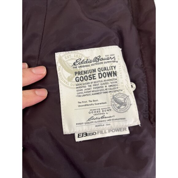 Eddie Bauer Purple Quilted Goose Down Vest Womens Size XS - Picture 6 of 11